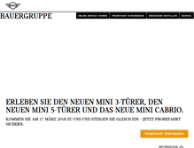 Tablet Screenshot of bauergruppe.mini.de