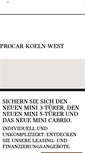 Mobile Screenshot of procar-koeln-west.mini.de